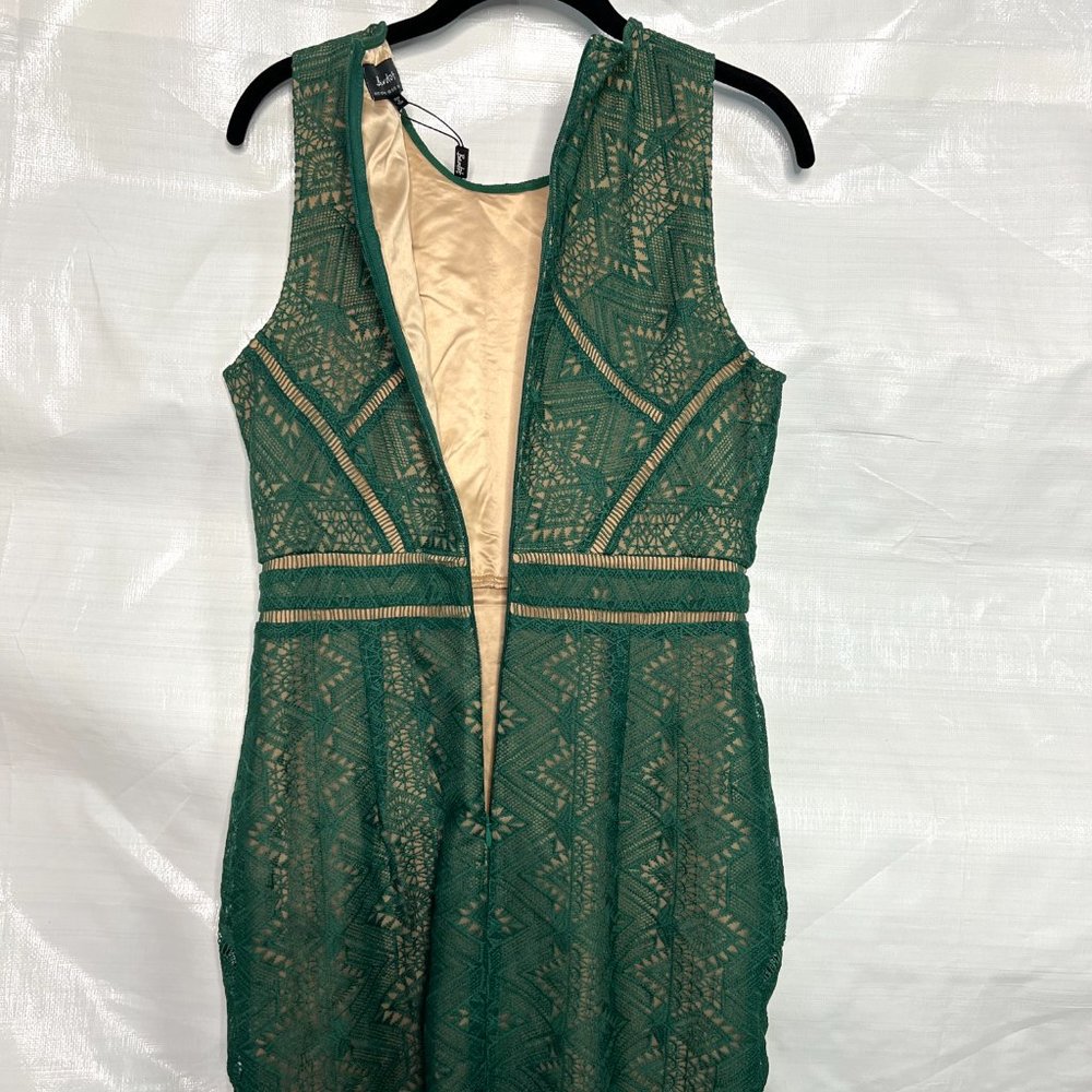 Bardot Green Lace Midi Dress - Picture 6 of 7